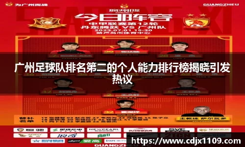 广州足球队排名第二的个人能力排行榜揭晓引发热议